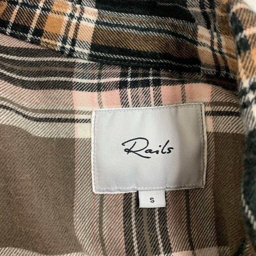 Rails Shirt Womens S Medium Multi Brando Chelsea Plaid Patchwork Button Raw Hem - Picture 6 of 11